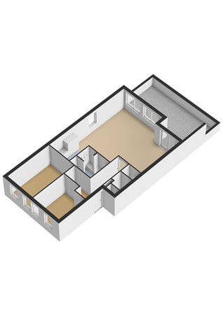 Floorplan - Achterstraat 18C, 3441 EH Woerden